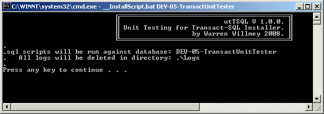 Installing utTSQL